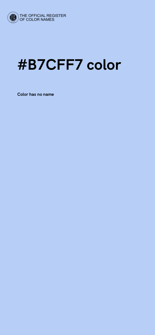 #B7CFF7 color image