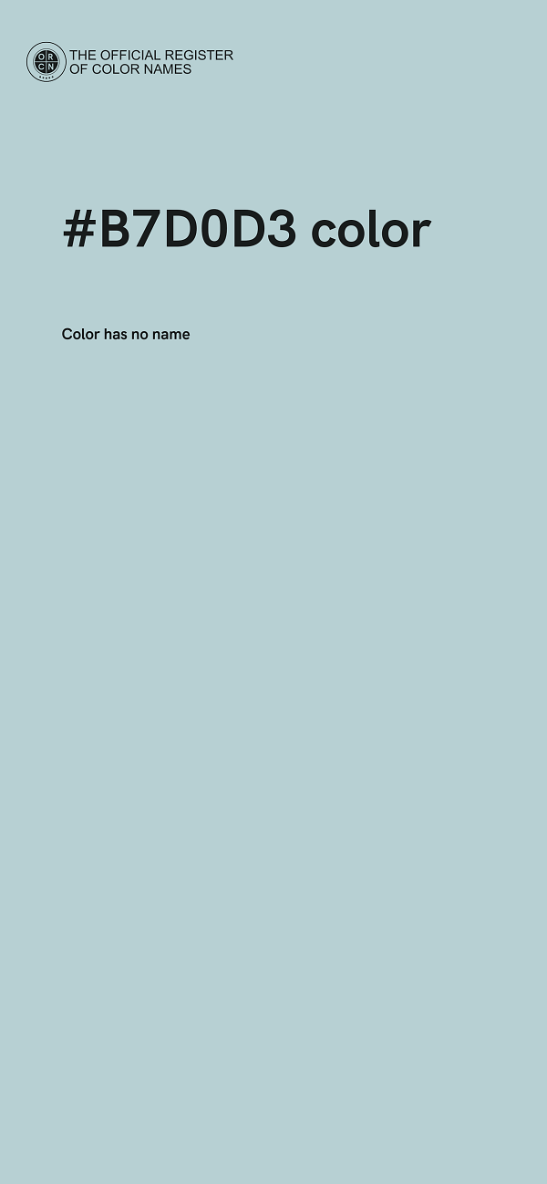#B7D0D3 color image