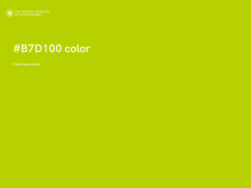#B7D100 color image