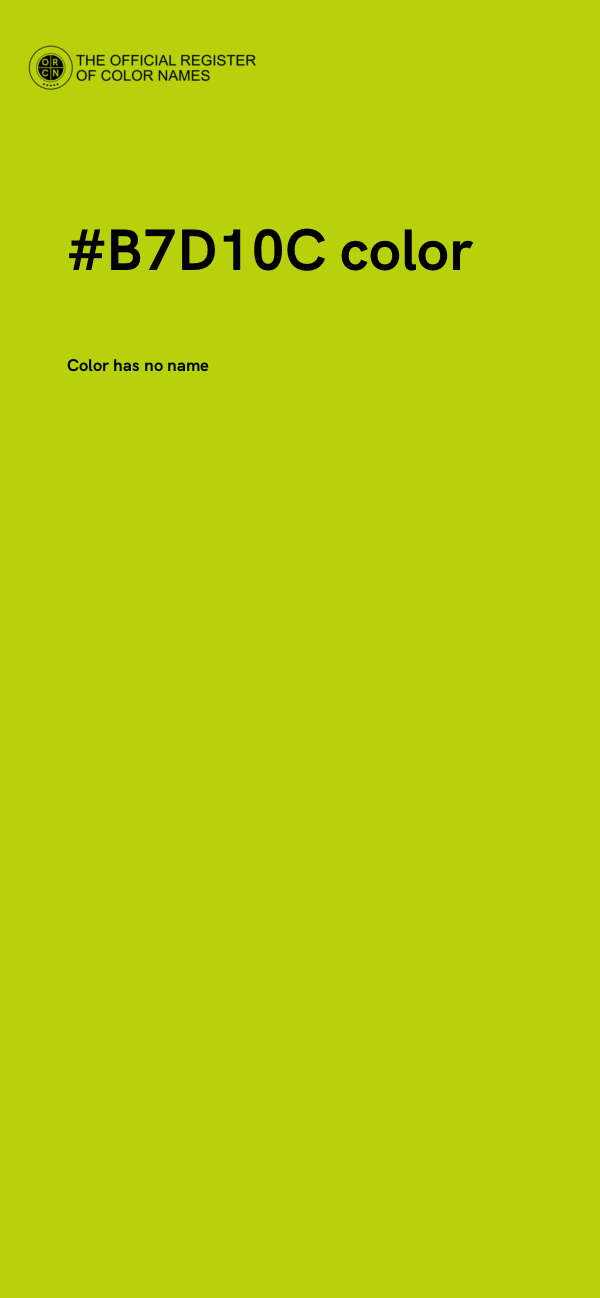 #B7D10C color image