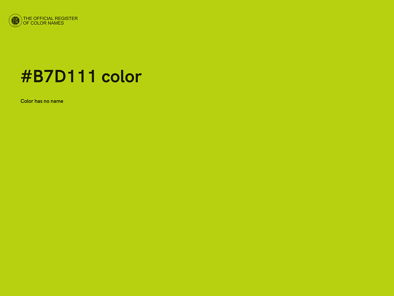 #B7D111 color image