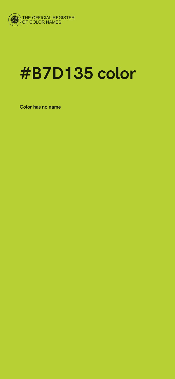 #B7D135 color image