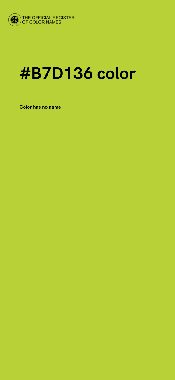 #B7D136 color image