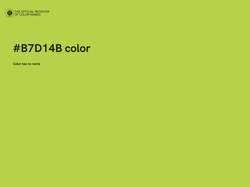 #B7D14B color image