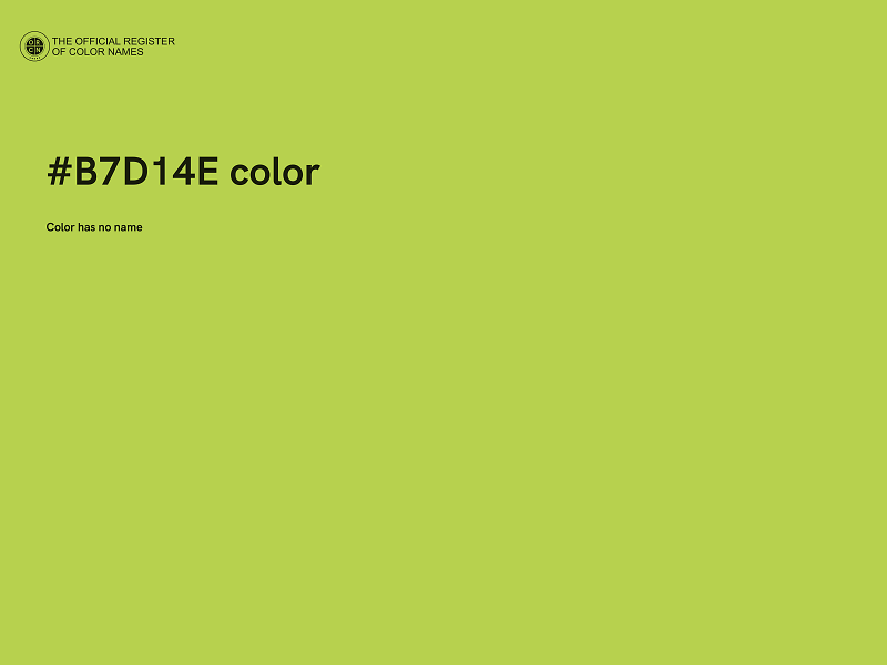 #B7D14E color image