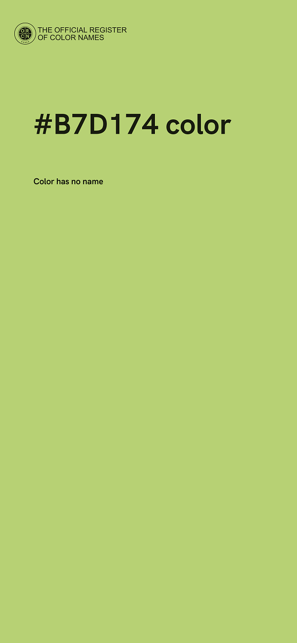 #B7D174 color image