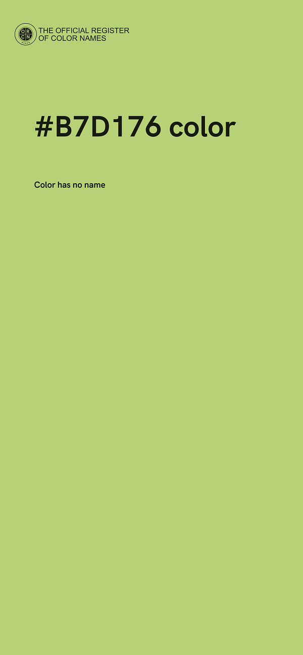 #B7D176 color image
