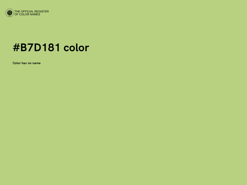 #B7D181 color image