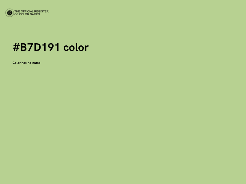 #B7D191 color image