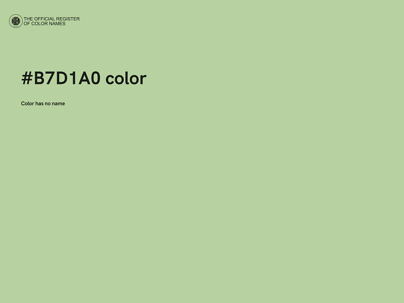 #B7D1A0 color image
