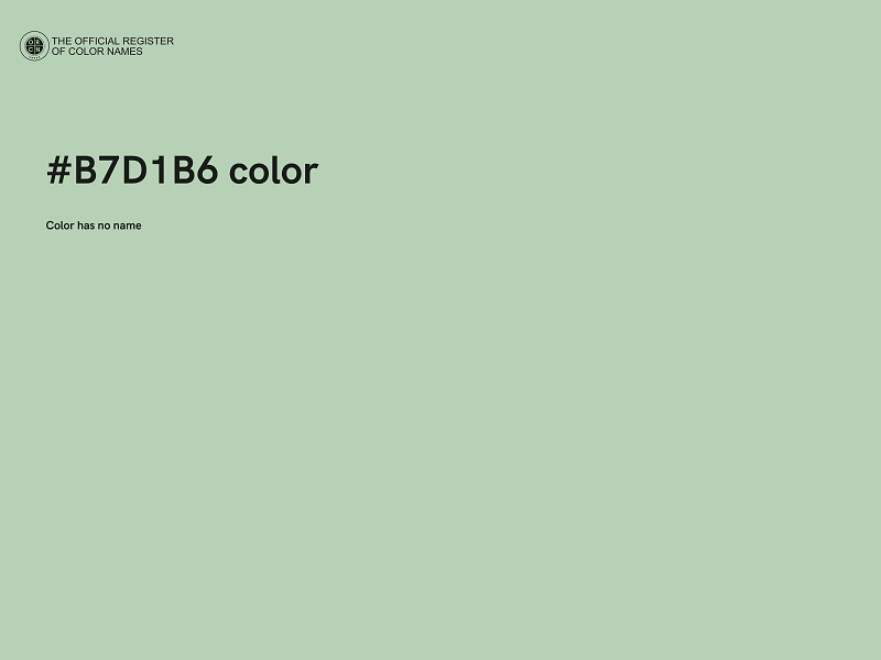 #B7D1B6 color image