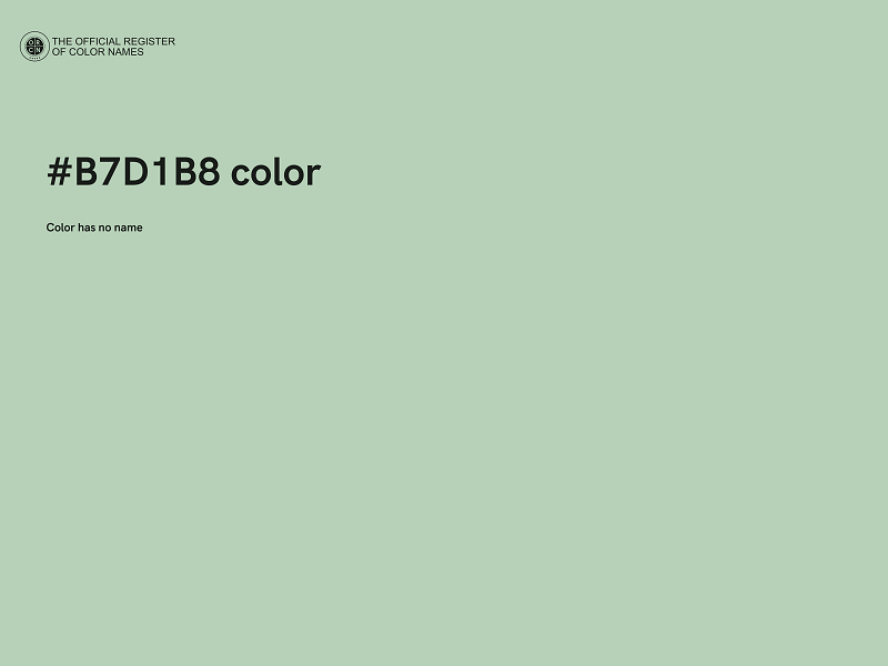 #B7D1B8 color image