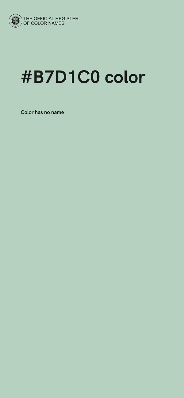#B7D1C0 color image