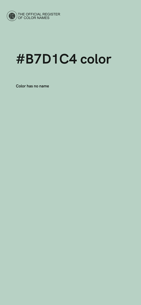 #B7D1C4 color image