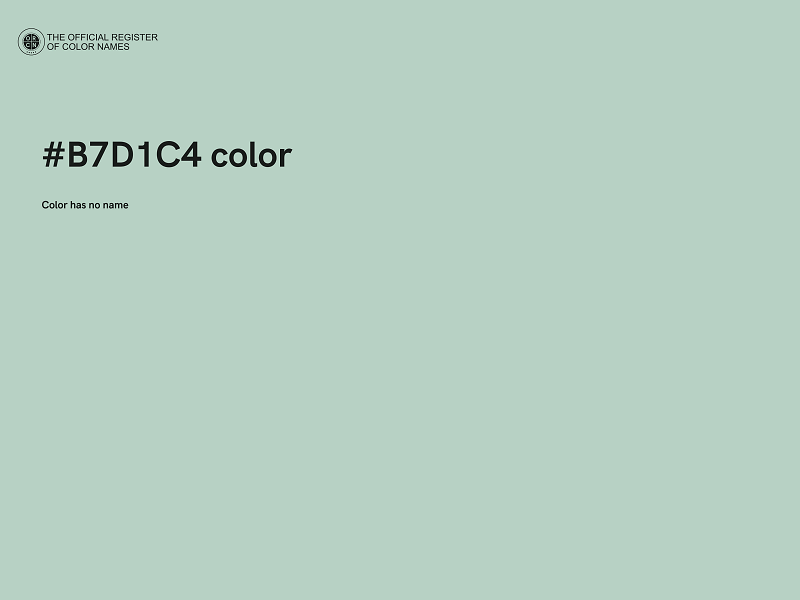 #B7D1C4 color image