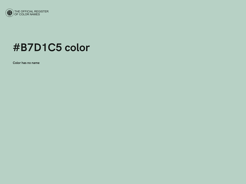 #B7D1C5 color image