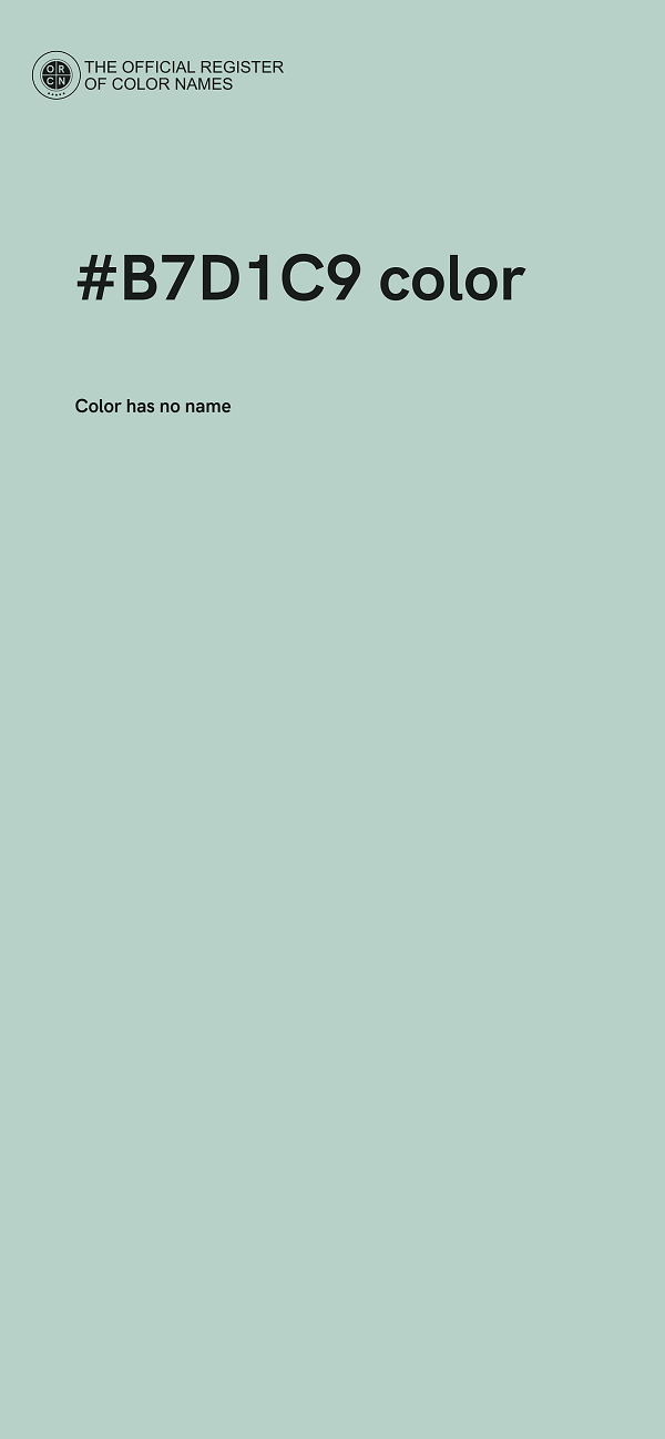 #B7D1C9 color image