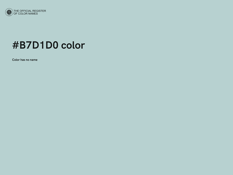 #B7D1D0 color image