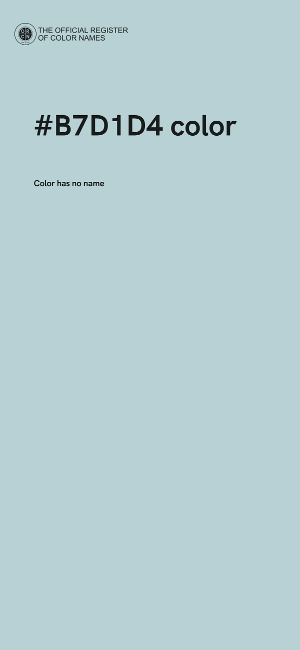 #B7D1D4 color image