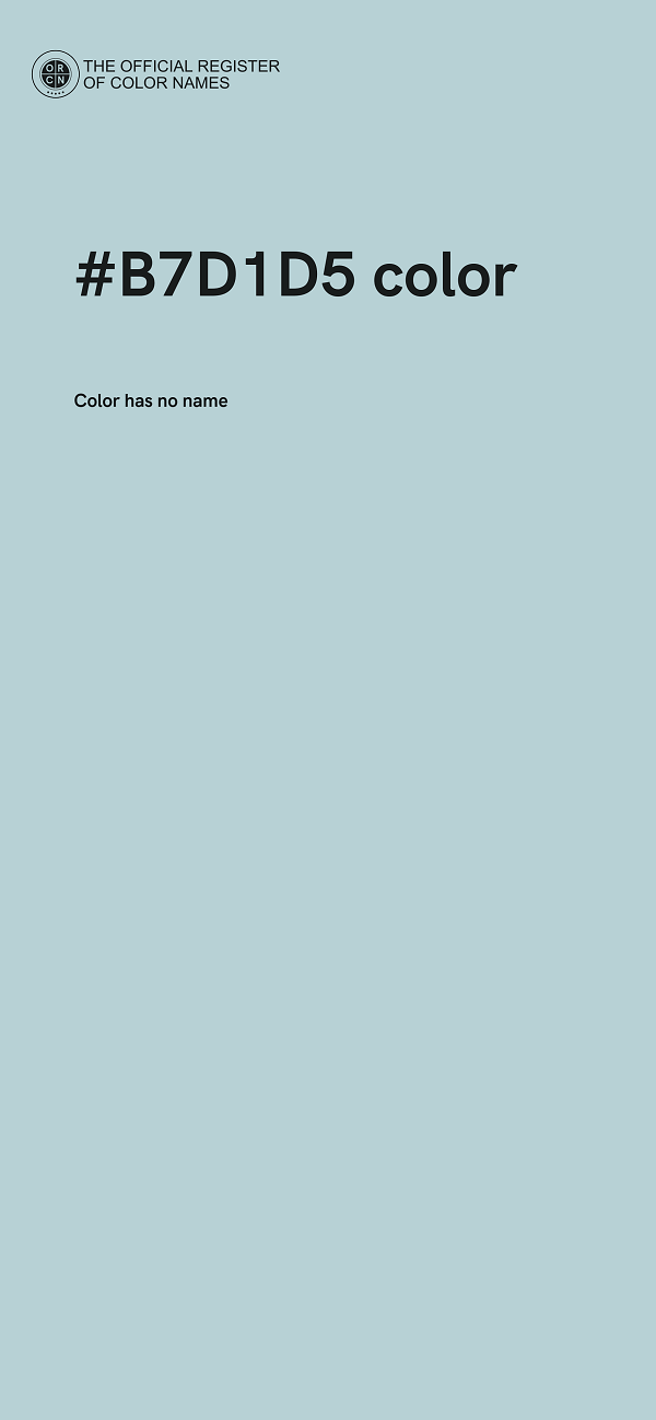 #B7D1D5 color image