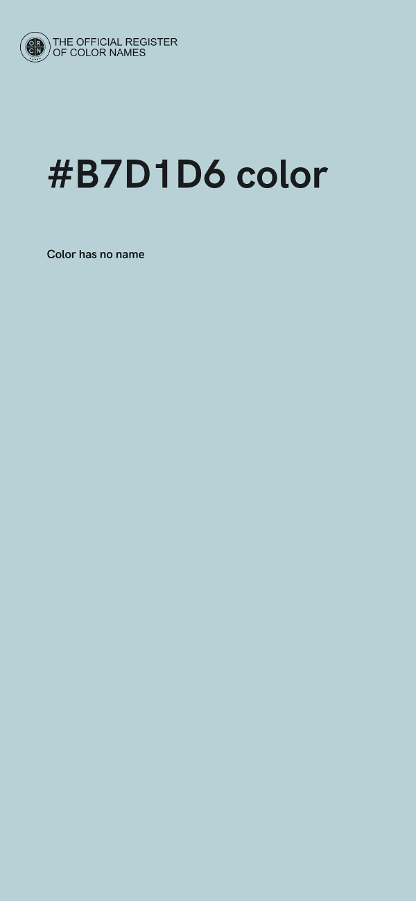 #B7D1D6 color image