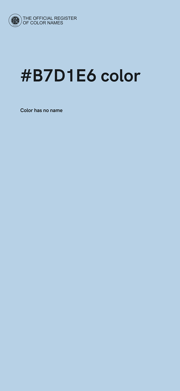 #B7D1E6 color image