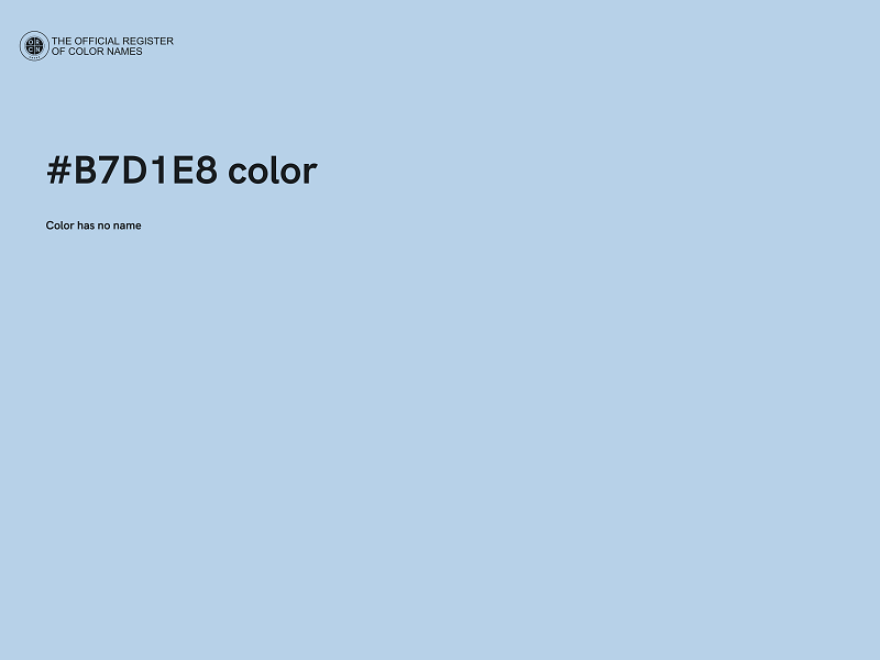 #B7D1E8 color image