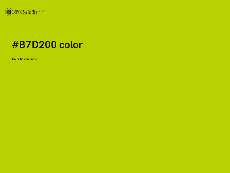 #B7D200 color image