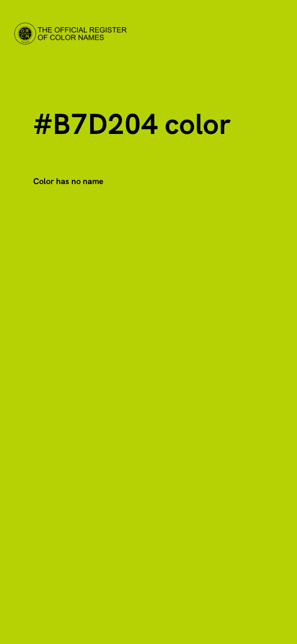 #B7D204 color image
