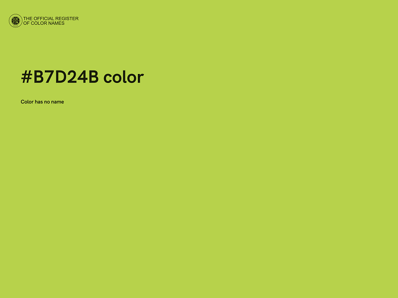 #B7D24B color image