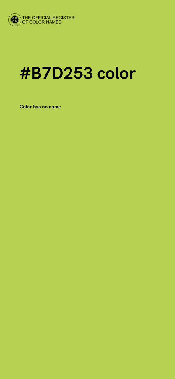 #B7D253 color image
