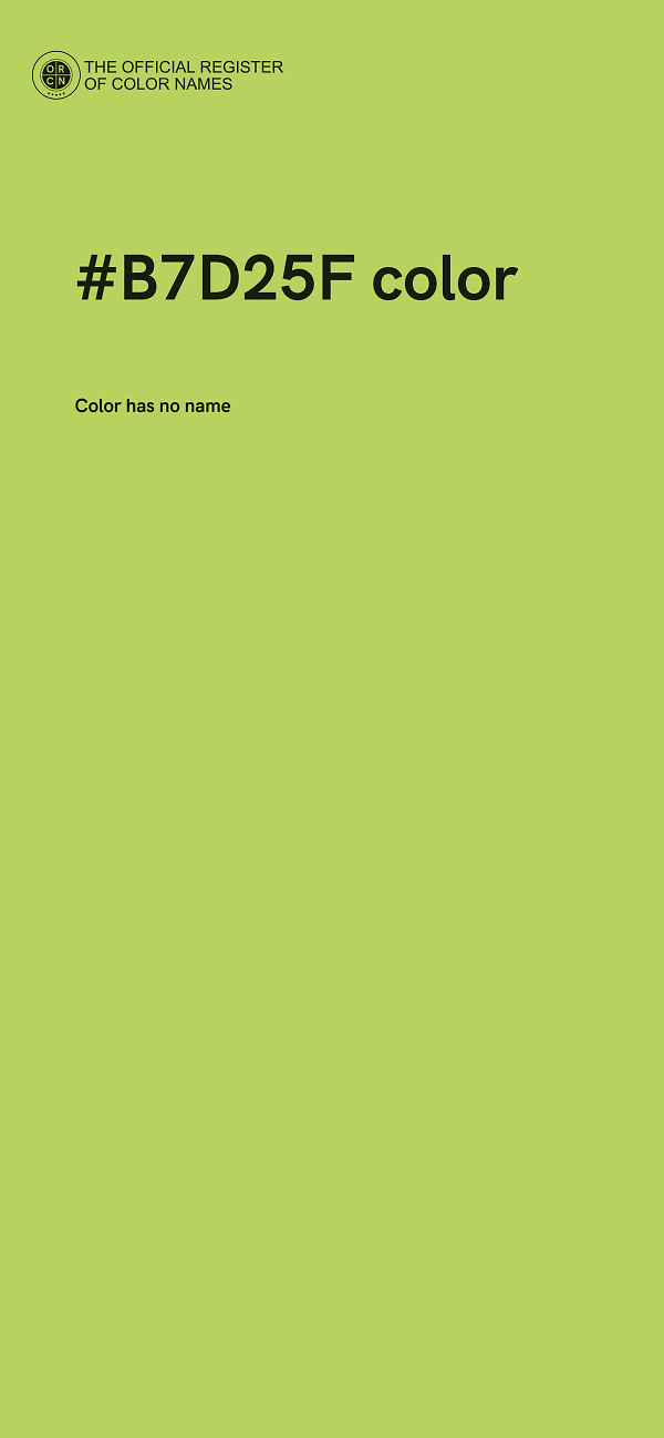 #B7D25F color image