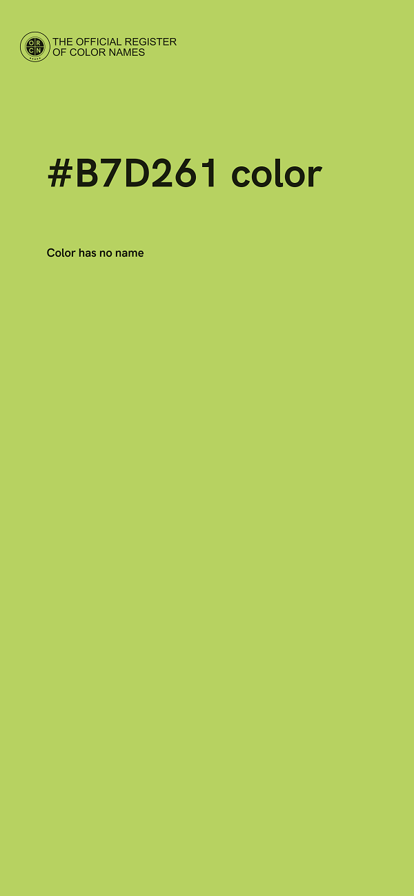 #B7D261 color image
