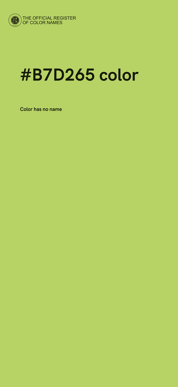 #B7D265 color image