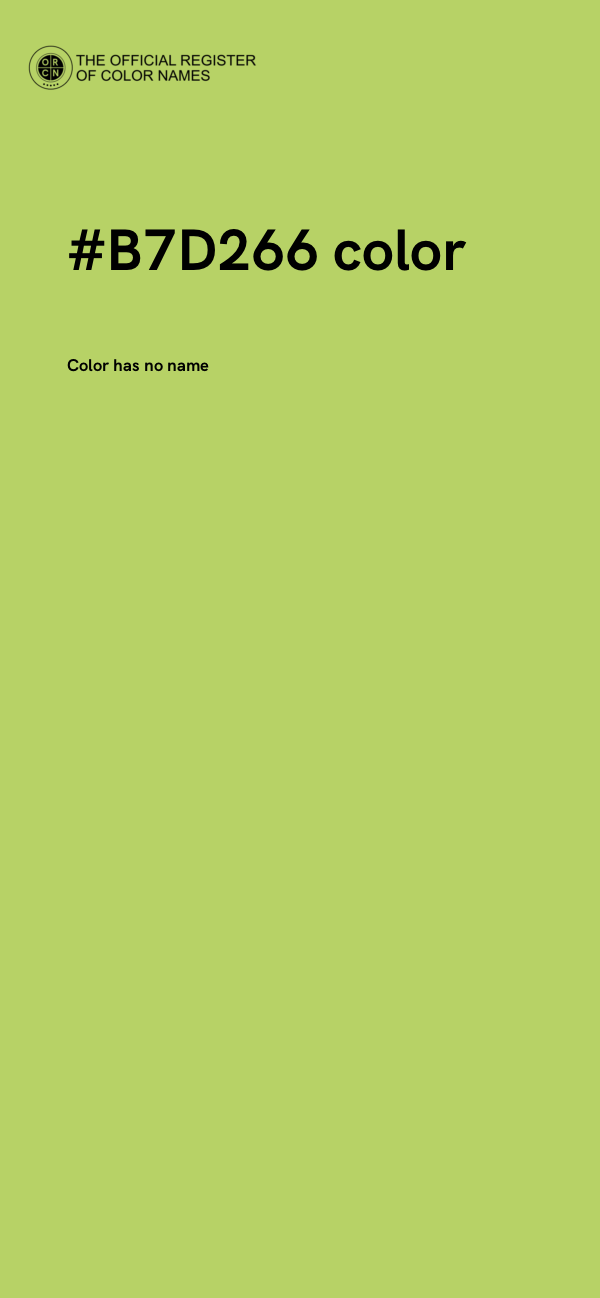 #B7D266 color image