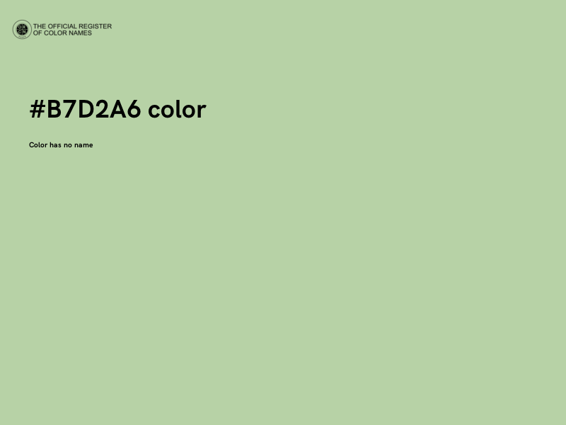 #B7D2A6 color image