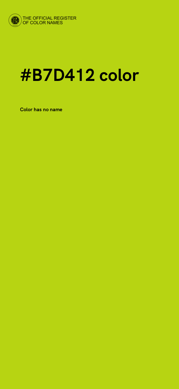 #B7D412 color image