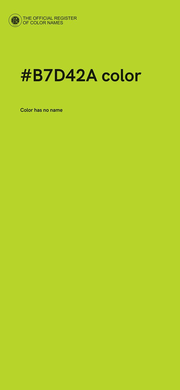 #B7D42A color image