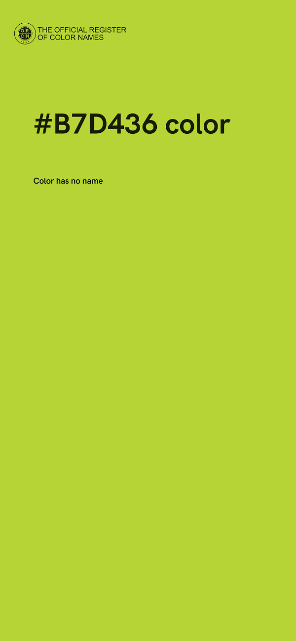 #B7D436 color image
