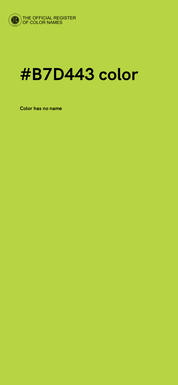 #B7D443 color image