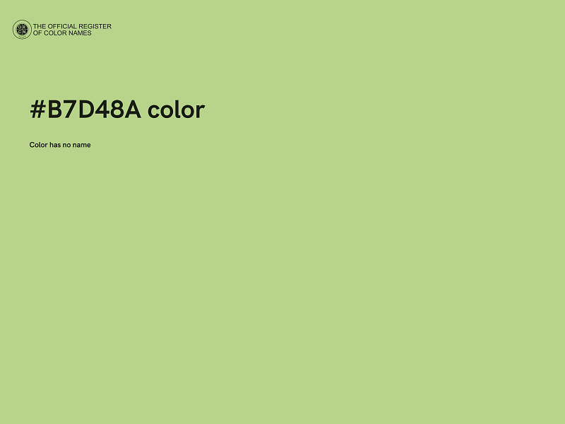 #B7D48A color image