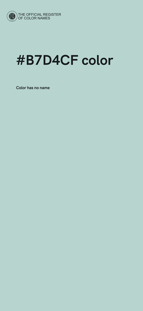 #B7D4CF color image