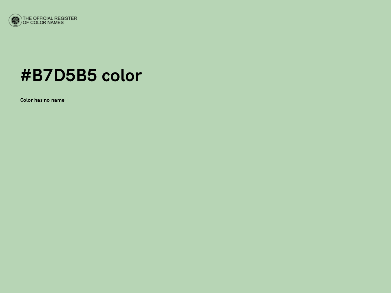 #B7D5B5 color image