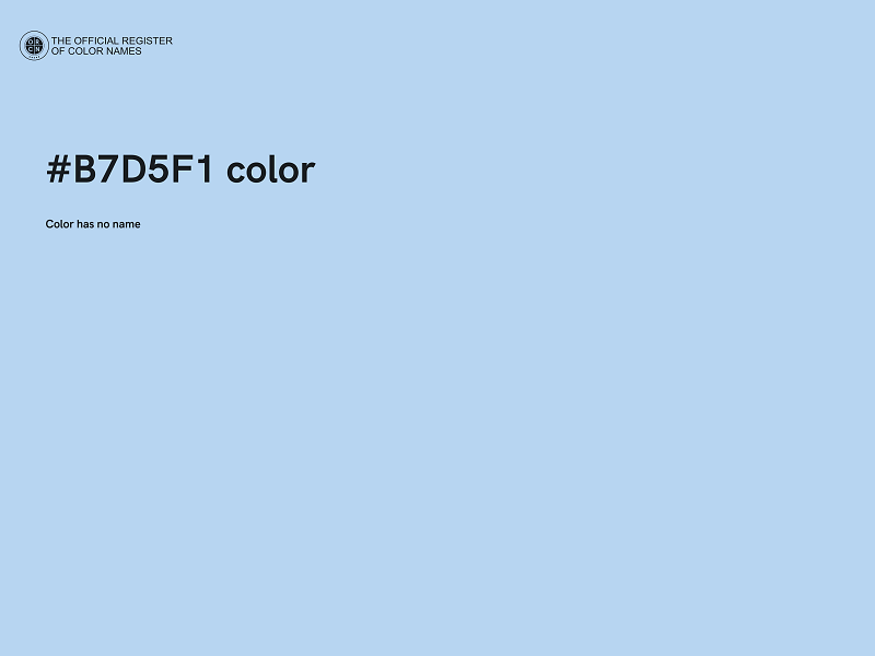 #B7D5F1 color image