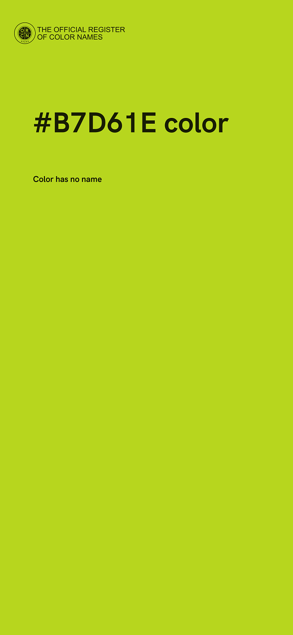 #B7D61E color image