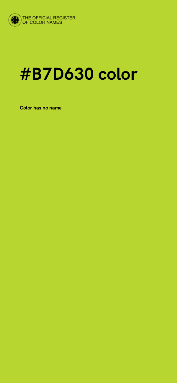 #B7D630 color image