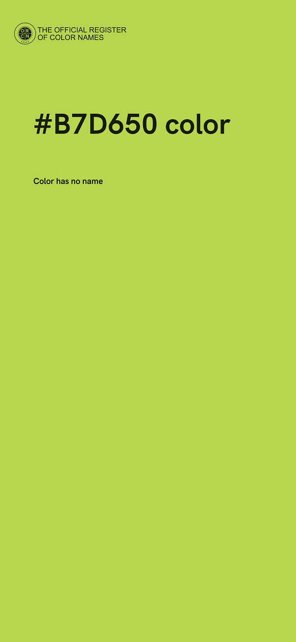 #B7D650 color image