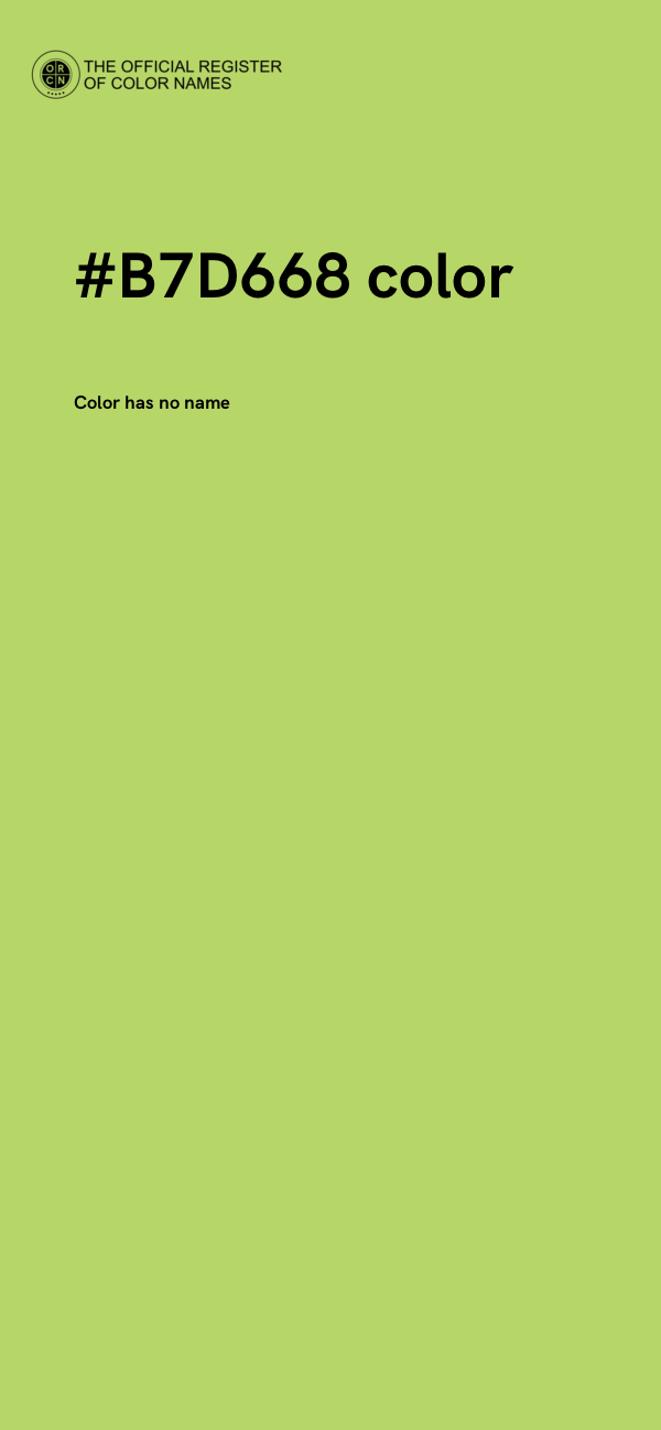 #B7D668 color image
