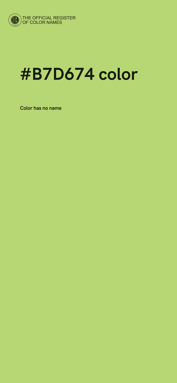 #B7D674 color image