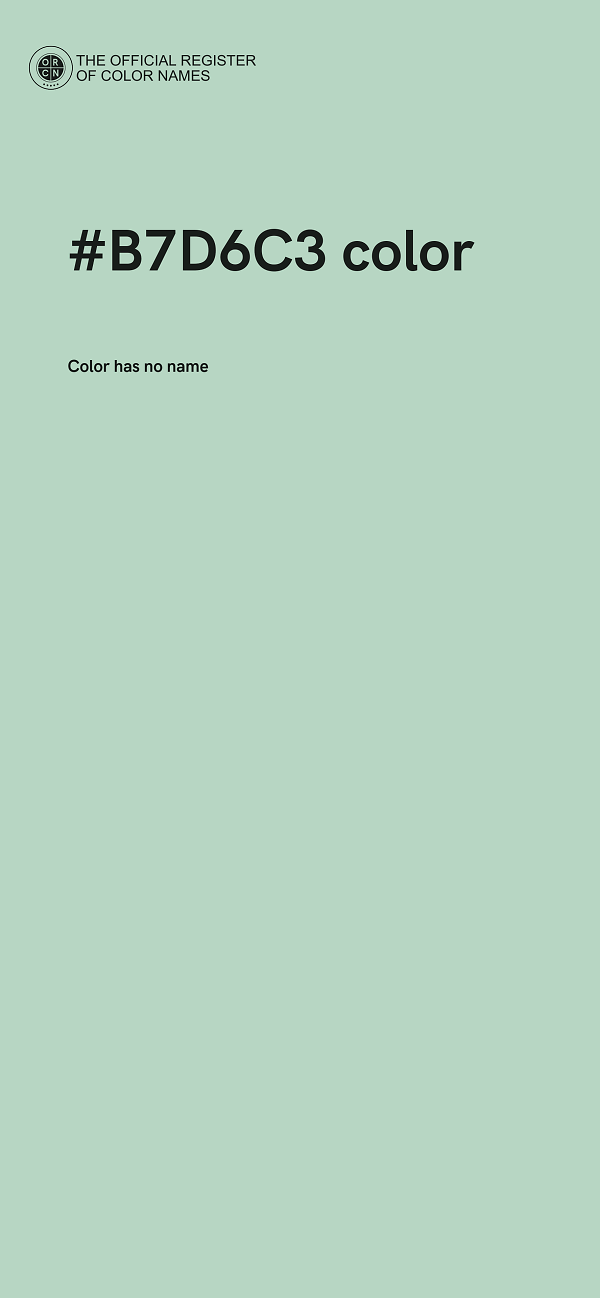#B7D6C3 color image